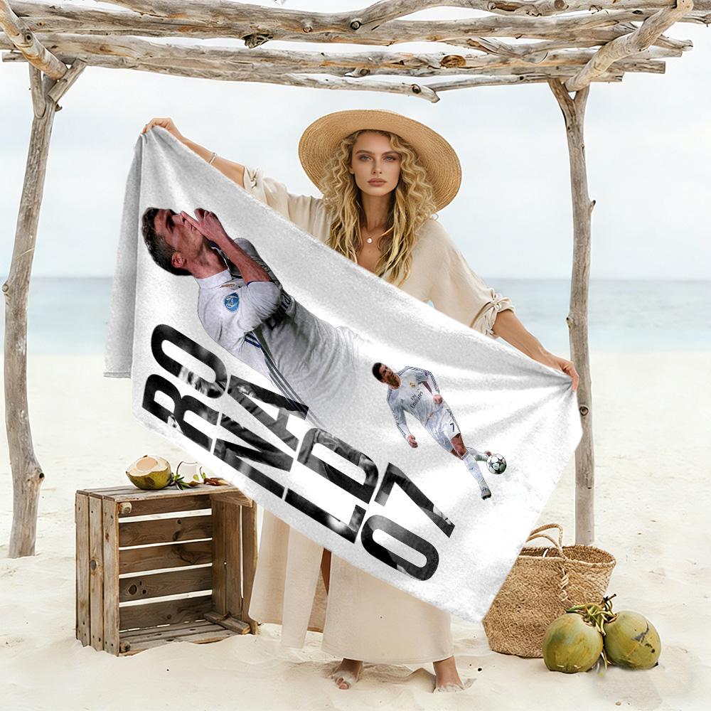 Serviette de plage Ronaldo's Soccer Legacy Haute Absorption & Séchage Rapide Confortable Légère