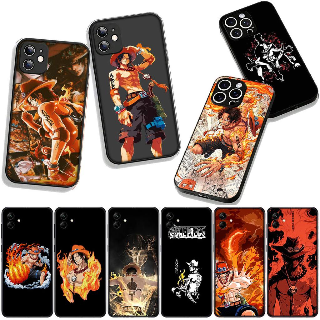 Portgas D Ace One Pieces for Samsung Galaxy A25 A37 A57 A12 A14 A31 A41 A50 A51 A70 A71 A72 A21S A04 M15 Note 20 9 8 10 Case