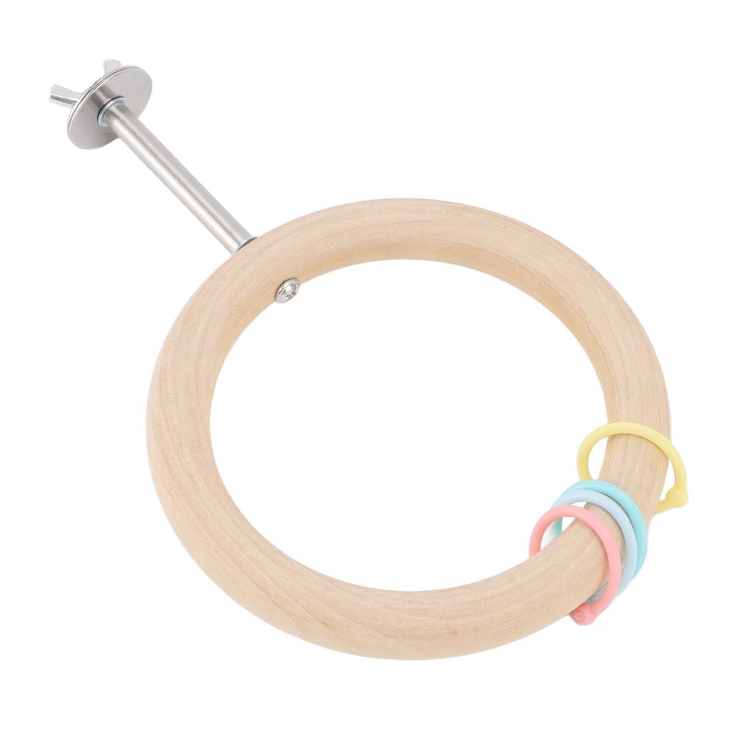 Bird Cage Round Perch Wooden Swing Design Multifunctional Bite Proof Parrot Perch Stand Toy