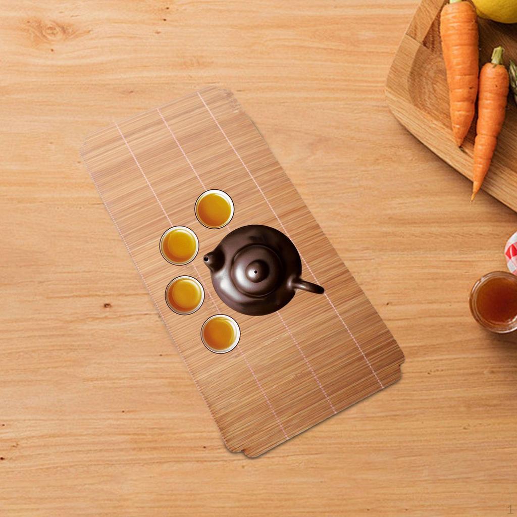 Bambus Platzset Hitzebeständig Tischset Untersetzer 19.69"x9.06" Traditionell Dekorativ Küche