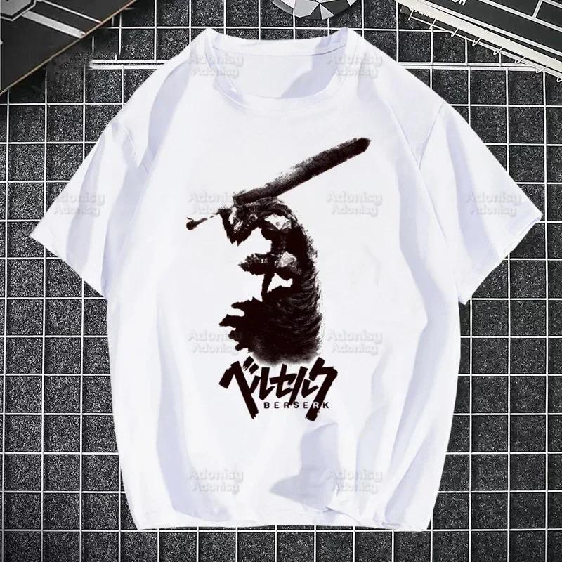 Berserk Tričko Pánské Retro Guts Griffith Anime Šermíř Topy Trička Harajuku Japonská Manga Tričko Streetwear Hip Hop Trička