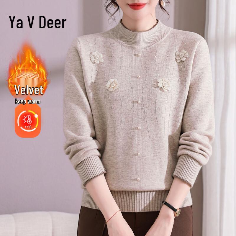 Yalu Women s Plush Lined Thermal Sweater 2XL