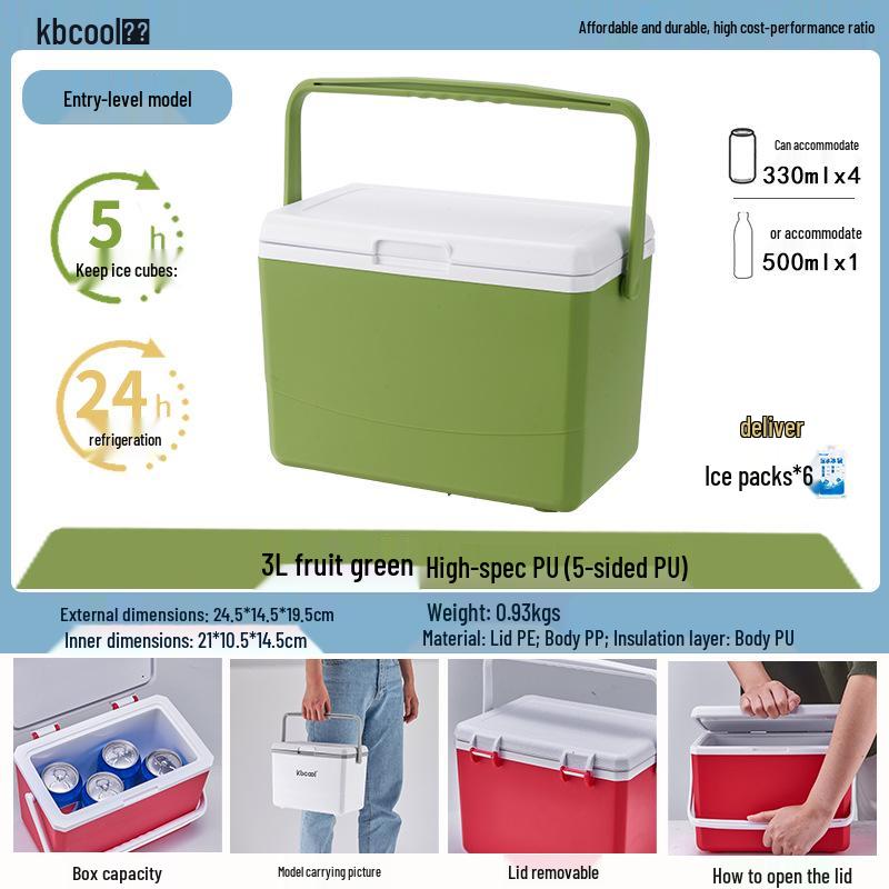 Kebao KBCool Insulated Ice Box Cooler for Camping, Ice Cream, Breast Milk & Fishing