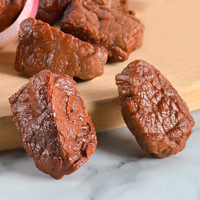 JOINPAYA Set of 7 Beef Block Models, 3.50 X 2.00 X 2.00 Cm, Food Samples, Meat Models, Pretend Play Kitchen Props, Perfect for Restaurant and Home