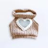 Niannyyhouse 20cm Plush Clothes, Cutout Heart-Shaped Backless Sweater, Cotton Doll Clothes, Dress-Up (C2-Dark Brown)