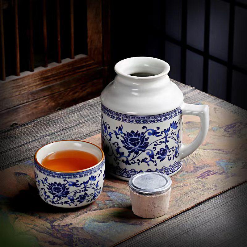 Strictly Selected Retro Tea Drinking Ceramic Stuffy Teapot Cool Kettle Personal Office Tea Kettle Water Cup Holiday Gifts 450ml