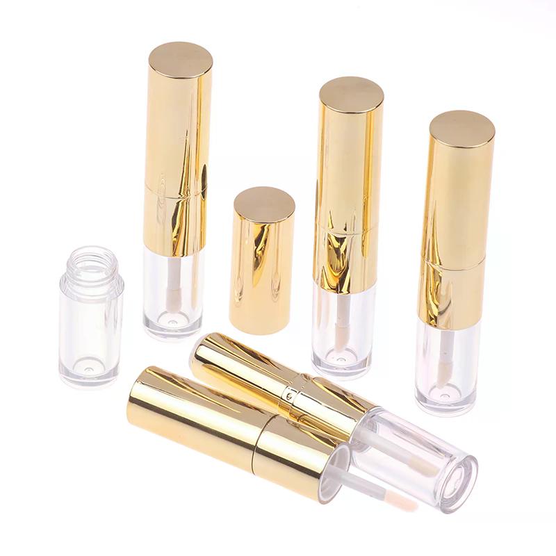 Double-ended Empty 2.5ml Clear Lip Gloss Tube Refillable Lip Balm Bottles Lipstick Containers For Travel Women Girls DIY Makeup