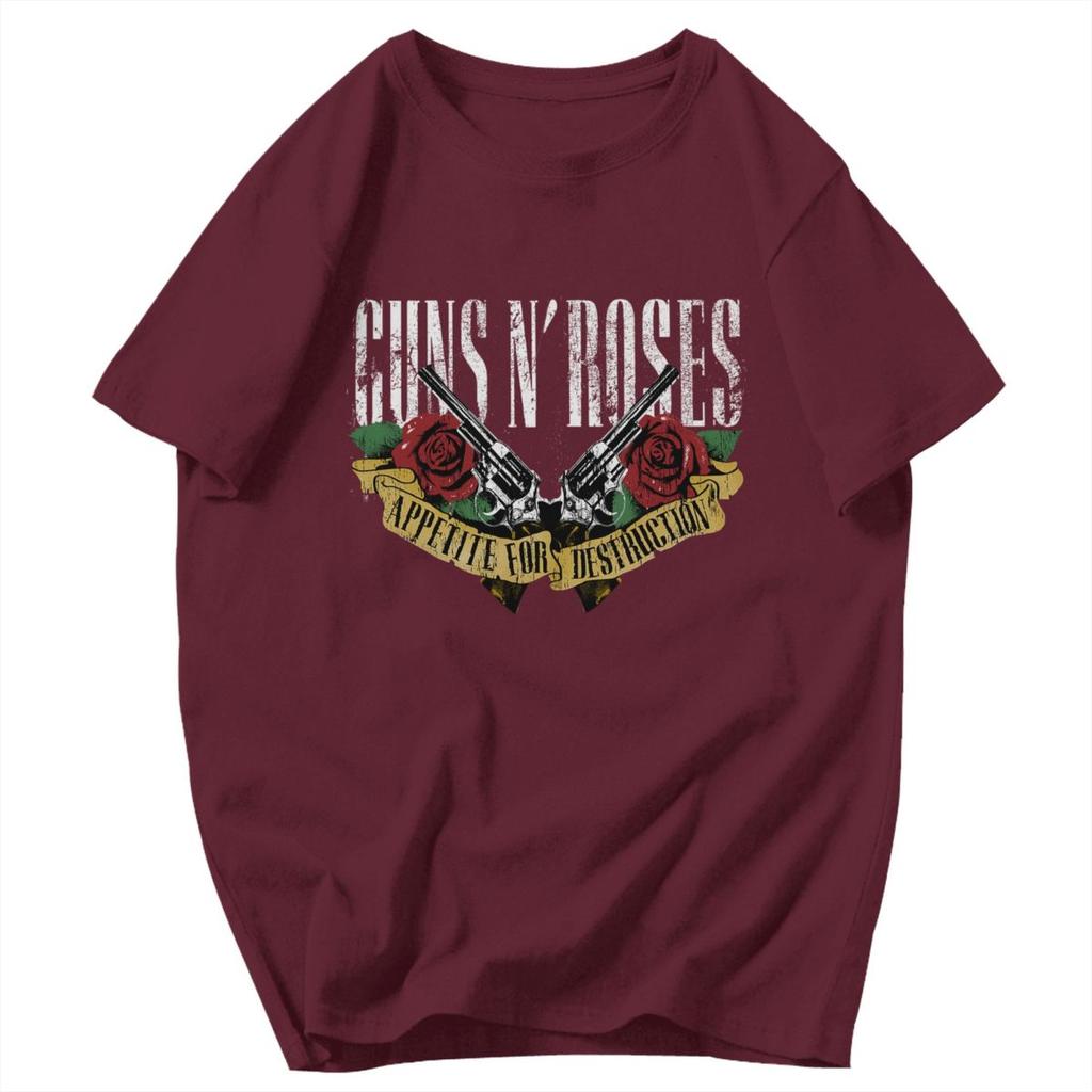 Men T Shirt Guns N Roses Band Fans Gifts Y2K Graphic Tees Unisex Clothing T Shirts
