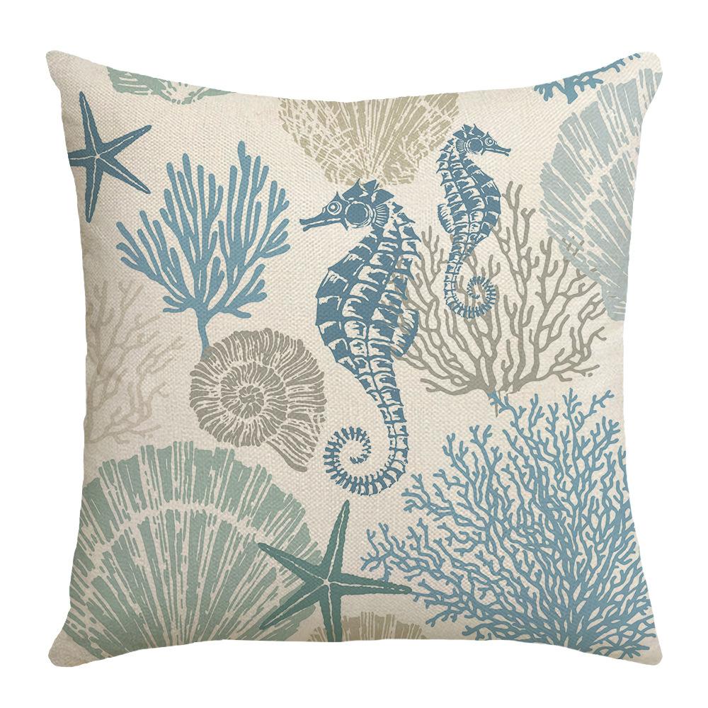 Bedroom Pillow Modern Simple Pillow Pillow Small Fresh Ocean Blue Back Square Living Room Pillow Case