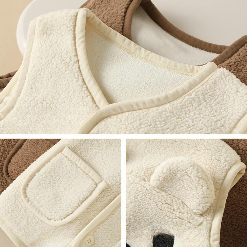 Baby Casual Vest for Autumn and Winter Boys and Girls Baby Plush Thick Vest Winter Clothing Children's Vest