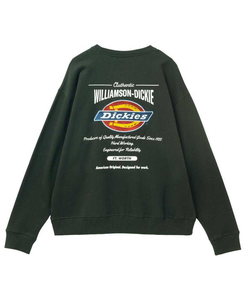 Dickies Men's Fleece-Lined Cotton Blend Pullover Crew Neck Top, Green, Size XL