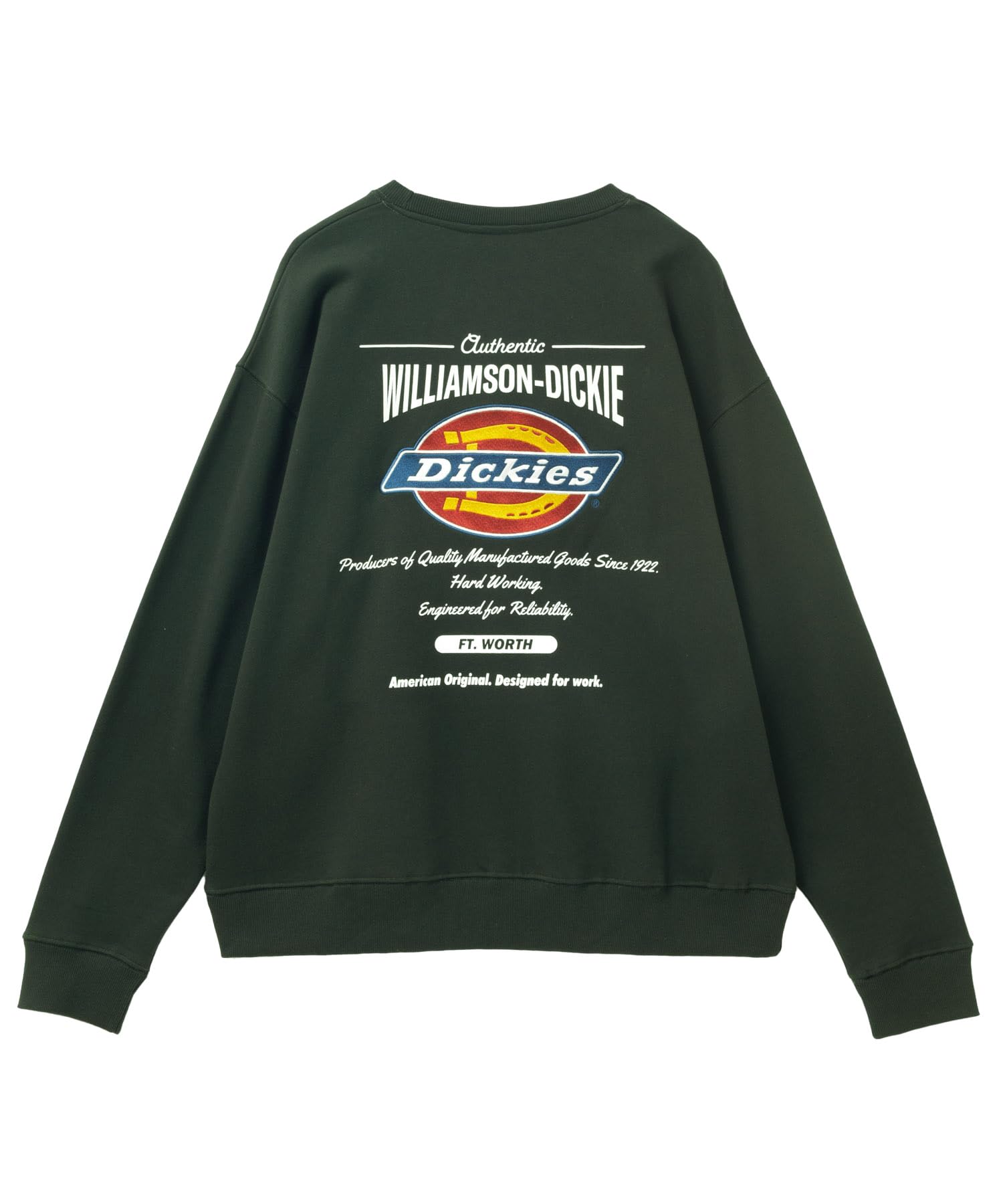 

Dickies Men s Fleece-Lined Cotton Blend Pullover Crew Neck Top, Green, Size L
