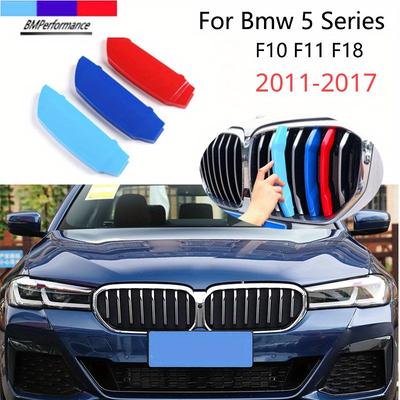 3PCS M Performance Car Racing Grille Strip Trim Clip For BMW 5 Series 5 F10 F11 F18 2011-2017 2013 2014 2012 2015 2016