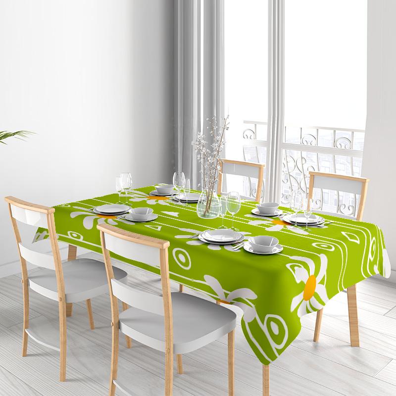 Waterproof Tablecloth Washable Non-Slip Rectangle Table Cover for Dining Kitchen Party Decor Vintage Farmhouse Style Table Runne