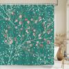 Green Plant Leaves Print Shower Curtains Watercolor Boho Floral Waterproof Morden Bathroom Bathtub Curtain Room Decor With Hooks