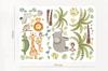 Safari Wall Stickers Exotic Animals Palm Trees Children'S Room