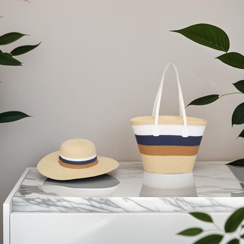 Vielseitige grenzüberschreitende Stroh-Webtasche aus Rattan für Damen