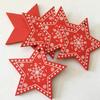 100PCS/Set Natural Wooden Christmas Ornaments Hanging Pendants Kids Toys Snow Elk Chirstmas Tree CDN