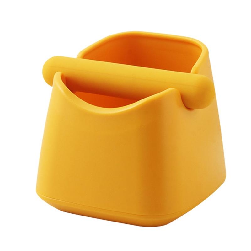 Non-Slip Coffee Grounds Containers Espresso Coffee Knock Box Container Coffee Bucket Non Slip Coffee Machine Accessories 1 жёлтый