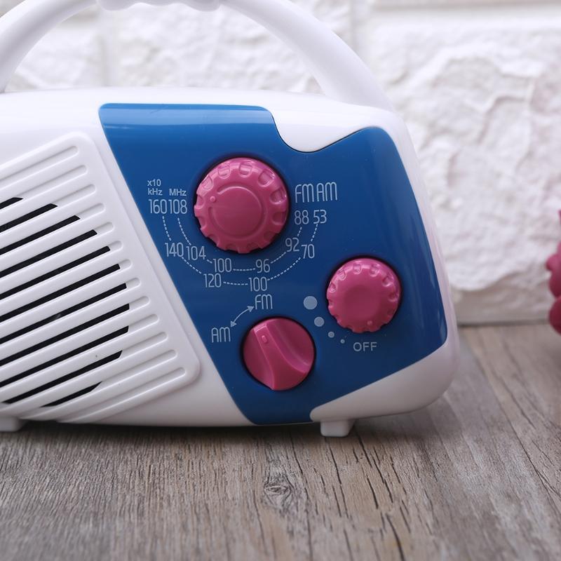 Portable Waterproof Adjustable Shower Radio FM AM Electronic Adjustable Volume Top Handle for Indoor Bathroom Home