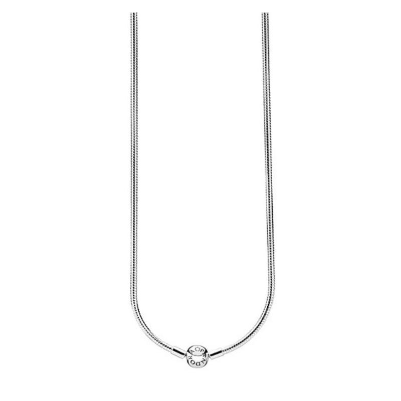 Pandora Letter Engraving 925 Silver Necklace Women s Silver 590742HV