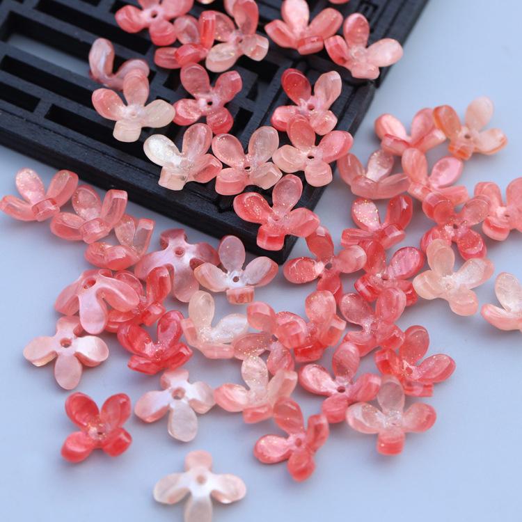 10-50pcs Flower Beads Caps Czech Glass Petal Charms Pendants Loose Spacer Bead for Jewelry Making DIY Accessories Wholesale