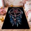 Satanic Black Goat Ritual Rectangular Rug Soundproof Noisereducing Carpet For Living Room Hallway Balcony Home Party Decor Halloween Gift