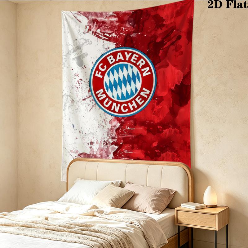 Fc Bayern Munich Wall Tapestry Aesthetic Wall Hanging Printed Fabric Blanket Decorative Tapestries For Bedroom Living Room Home Decor