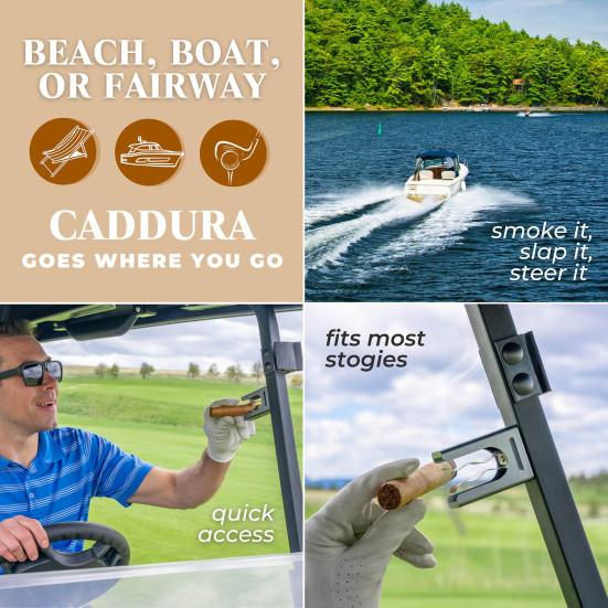 Magnetic Smoke Holder for Golf Cart Aluminum Alloy Smoke Stand Clip for Golfing BBQ Fishing Traveling And Outdoor Adventures