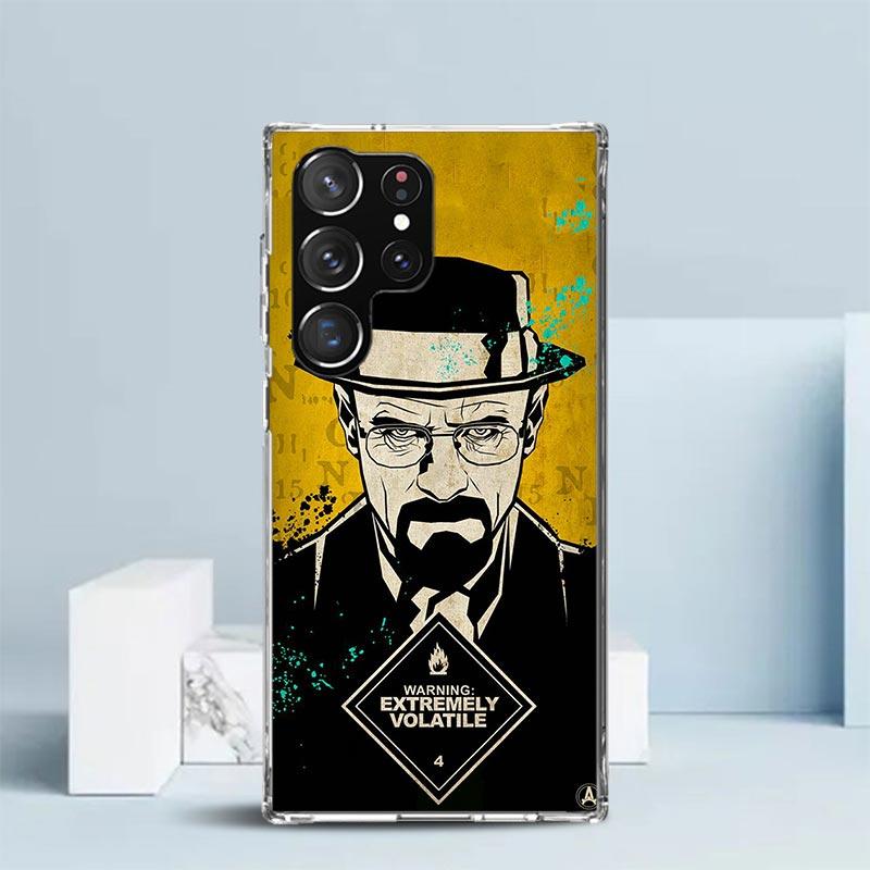 Breaking Bad WalterWhite Phone Case For Samsung Galaxy S24 S25 Edge S26 Ultra S22 S23 Plus S21 + S20 FE Soft TPU Back Cover Gala