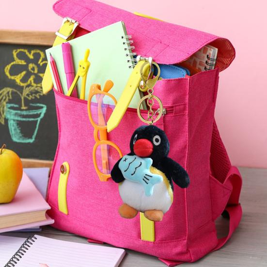 Cartoon Penguin Plush Keychain Toy Pendant Soft PP Cotton Filling Creative Key Ring Bag Charm Gift for Girls Boys Family Festivals