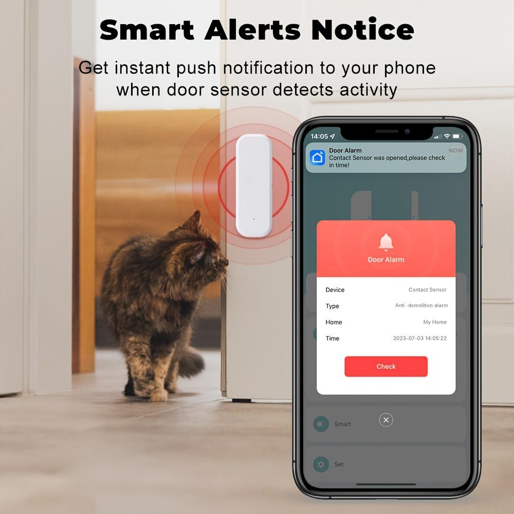 Tuya wifi door and window sensor switch detector smart home alarm security protection magnetic door sensor works with tuya