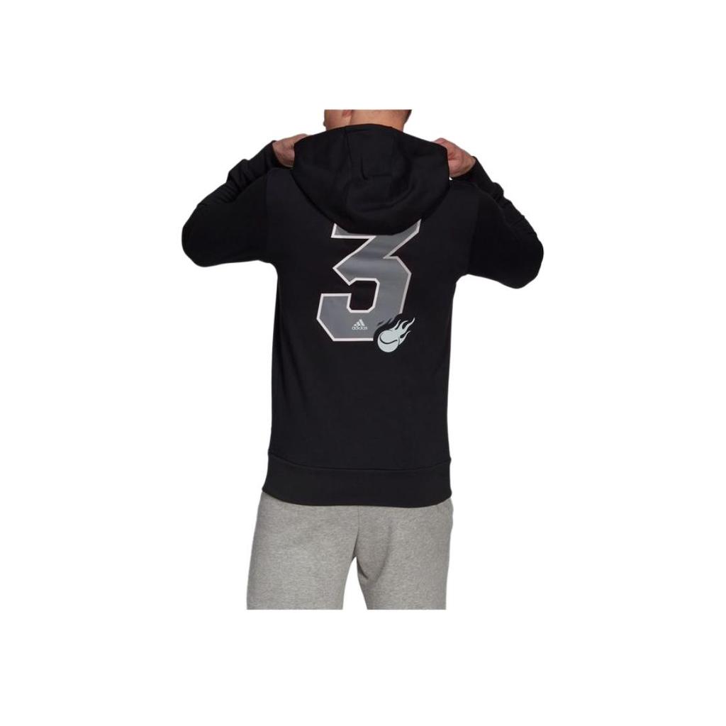 Adidas Casual Tennis Sport Hoodie Men Tops Black GK8158