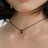 geegee smoky drop string necklace