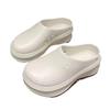 Height-increasing eva integrated slippers thick-soled bag head wear new lightweight non-slip hole shoes simple bag head shoes women's