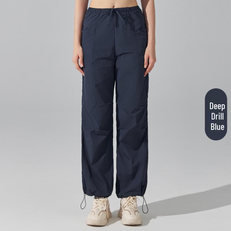

Comfortable, Wear-Resistant Windbreaker Pants: High-Waisted, Slimming, Wide-Leg Outdoor Yoga & Mountaineering Fitness Pants Large