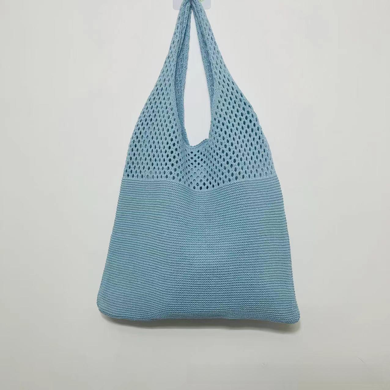 

Корейська шикарна порожниста трикотажна сумка через плече в стилі ретро - універсальна модна жіноча сумка