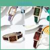 Gedi Ladies Fashion Watch With Black Leather Band And Water Resistance For Gift Giving