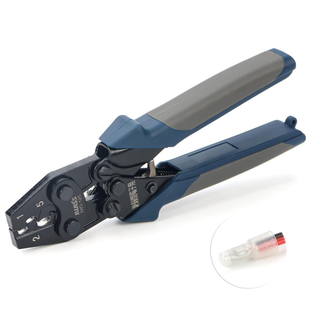 IWISS IWS-125 Crimping Tool, Ratchet Type, Insulated Closed-End Connector, JIS Compliant, for CE-1, CE-2, and CE-5
