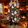 Women's Fashion Printed Round Neck Long Sleeve Dress for Casual Daily Wear