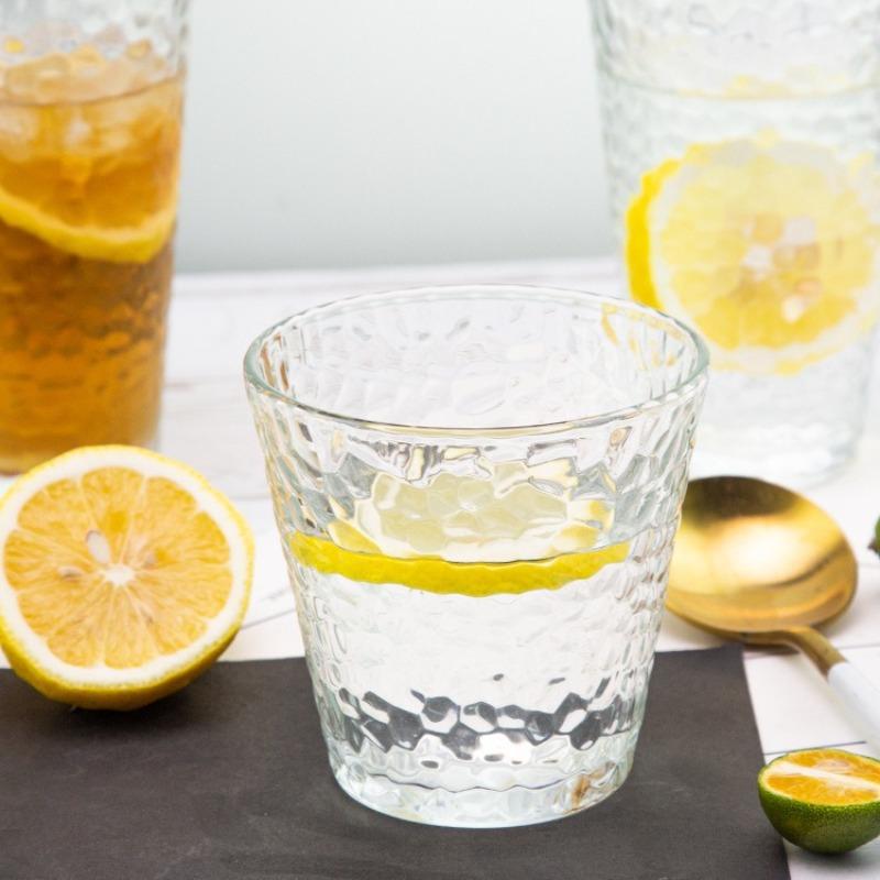 1 Pcs of Creative Glass Hammer Patterned Cups Beer and Juice Cups Transparent Beverage Cups High Appearance Level Beer Tea Cups
