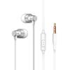 Metal Heavy Bass Wired Earphones with Microphone for Gaming & Mobile Use