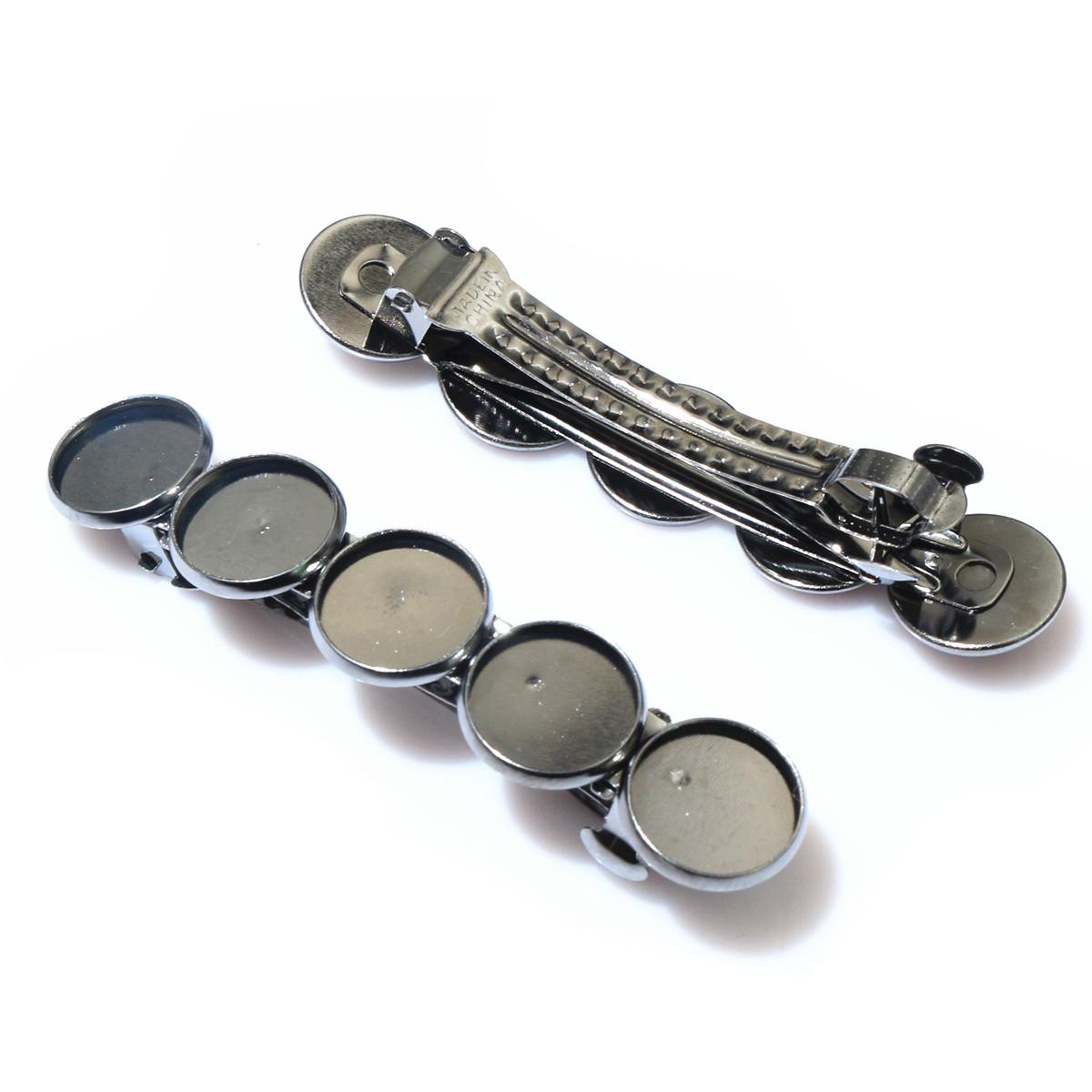 

5pcs 12mm with 5 cameo High Quality 7 Colors Plated Copper Material Hairpin Hair Clips Hairpin Base Setting DIY Hair Accessories