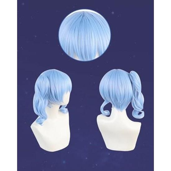 Shinpei Ryohin Hoshimachi Suisei Cosplay Wig Vtuber Costume Adults Cultural Festival Event Live2D Stage Outfit (Hoshimachi M)