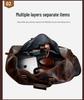Extra Large Men's Genuine Leather Travel Bag with Shoe Compartment - Handheld, Crossbody, Single Shoulder