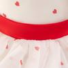 2024 Fashionable Girls' First Birthday Dress - Cute Puff Sleeve, Heart-Shaped Skirt, Princess Design
