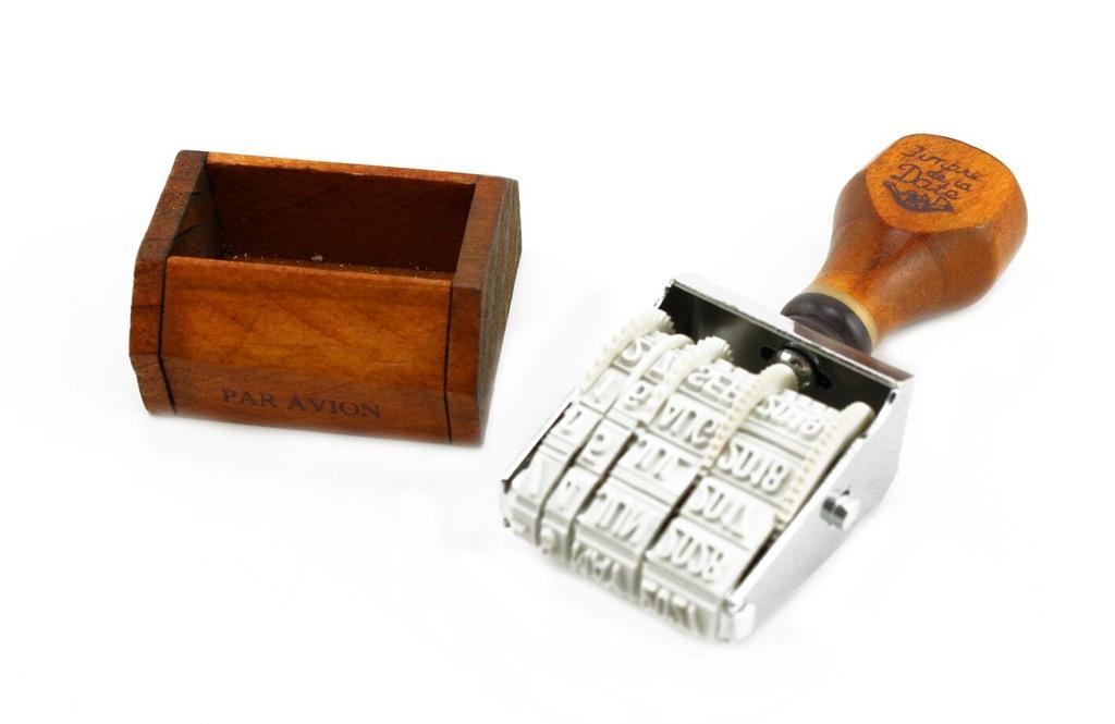 Navire Antique Retro Wooden Date Date Stamp Time Stamp Green