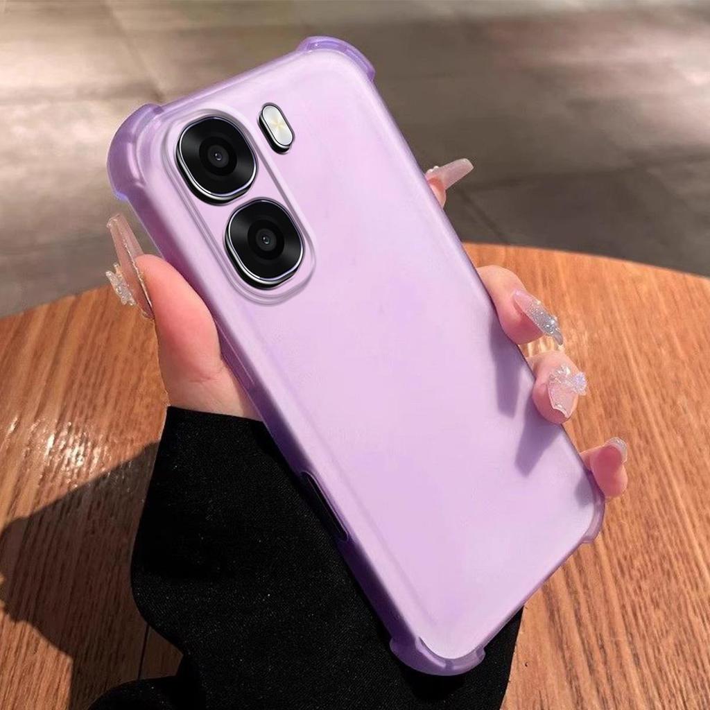 Hülle für OPPO A6x 4G/5G, A6t Pro, A6 4G5G Durchscheinende Mattierte Hülle 4-Ecken Airbag Stoßfeste Bumper Abdeckung