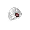 Honey Bee Garnet Silver Ring 925 Sterling Silver Jewelry Handmade Ring
