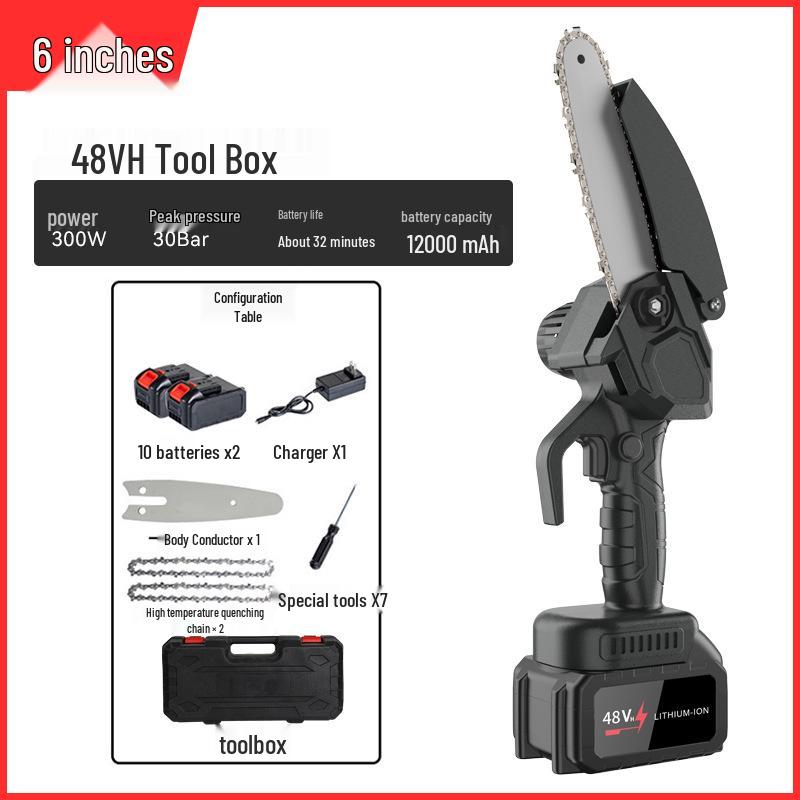 Compact European-American Style Cordless Electric Chainsaw for Convenient Pruning and Household Use